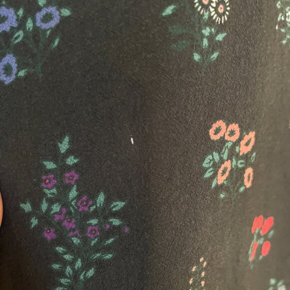 Marine Layer Kiley Pants Black India Floral Elastic RelaxeWaist Wide Leg Size XL - Picture 10 of 13